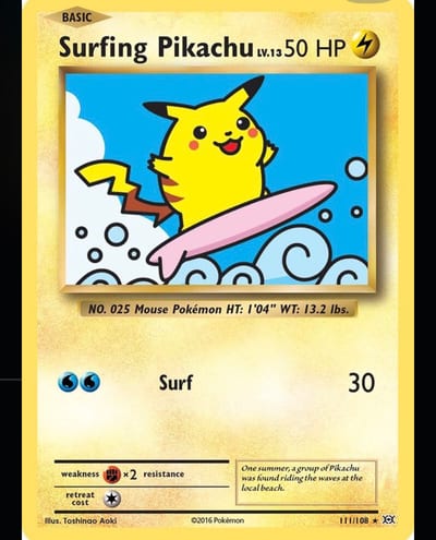 Surfing Pikachu 111/108