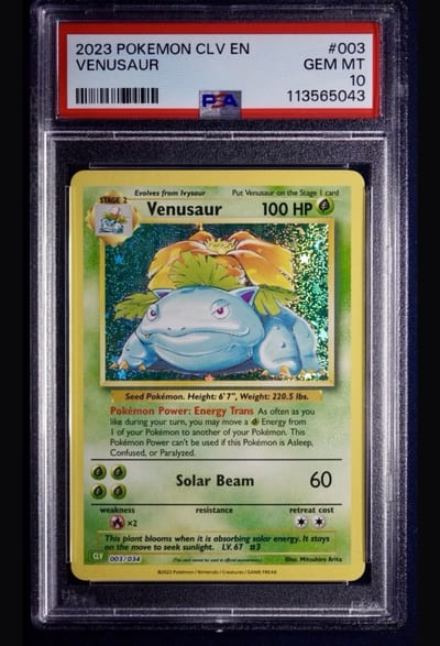 2023 POKEMON CLV EN VENUSAUR Psa 10 (Slab Psa 10)