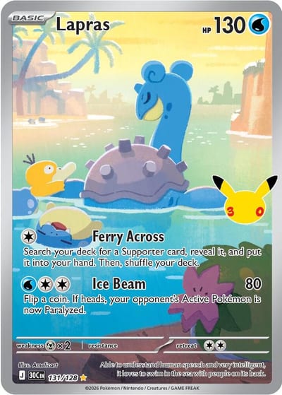 Lapras - 131/128 - ME: 30th Celebration Nm