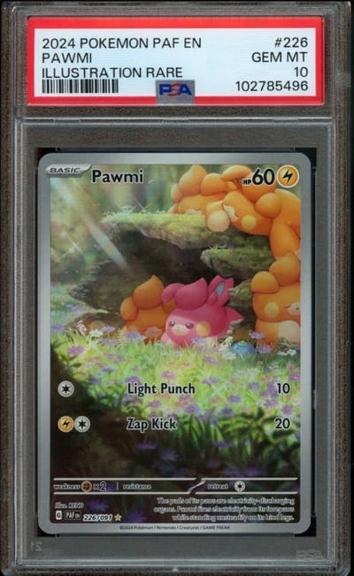 2024 POKEMON PAF EN PAWMI ILLUSTRATION RARE PSA 10 (Slab PSA 10)