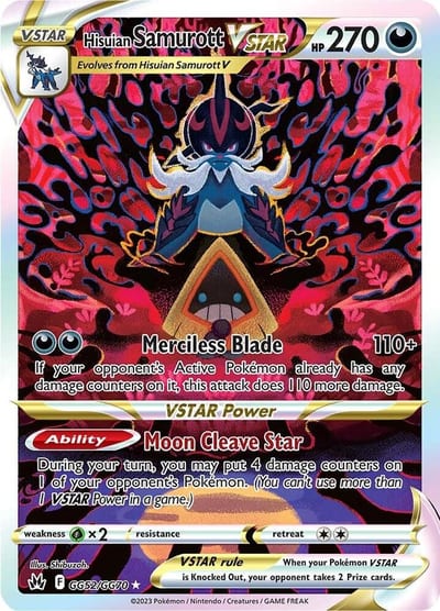 Hisuian Samurott VSTAR - SWSH: Crown Zenith: Galarian Gallery Nm