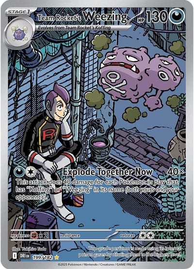 Team Rocket's Weezing - 199/182 - SV10: Destined Rivals Nm