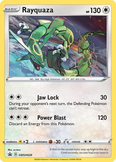 Rayquaza - SWSH029 - SWSH: Sword & Shield Promo Card Nm