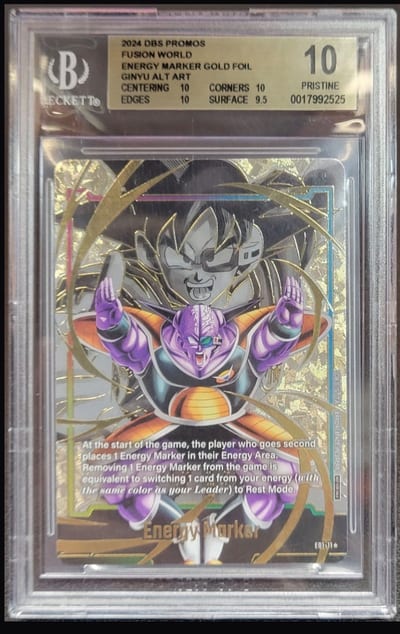 2024 DBS PROMOS FUSION WORLD ENERGY MARKER GOLD FOIL GINYU ALT ART BGS 10 (Slab BGS 10)