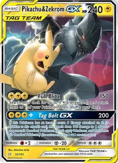 Pikachu & Zekrom GX - SM - Team Up